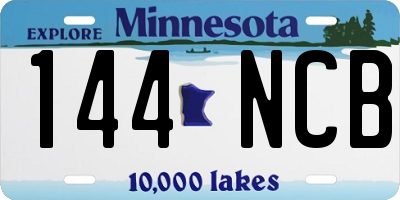 MN license plate 144NCB