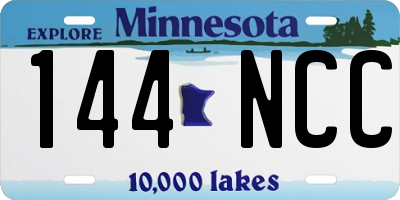 MN license plate 144NCC