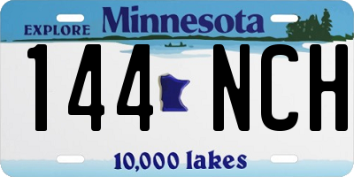 MN license plate 144NCH