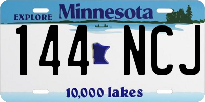 MN license plate 144NCJ