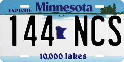 MN license plate 144NCS