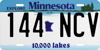 MN license plate 144NCV
