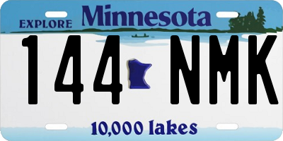 MN license plate 144NMK