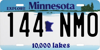 MN license plate 144NMO