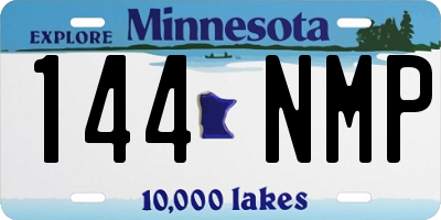 MN license plate 144NMP