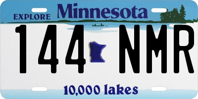 MN license plate 144NMR