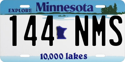 MN license plate 144NMS