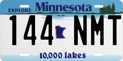 MN license plate 144NMT