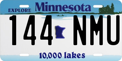 MN license plate 144NMU