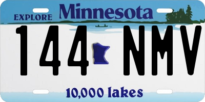 MN license plate 144NMV