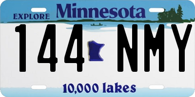 MN license plate 144NMY