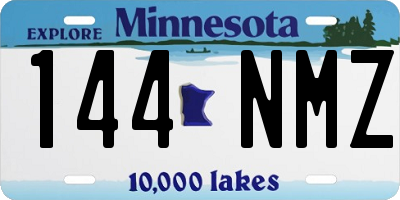 MN license plate 144NMZ