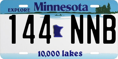 MN license plate 144NNB