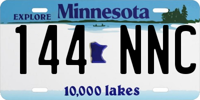 MN license plate 144NNC