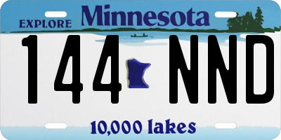 MN license plate 144NND