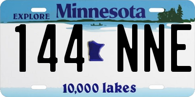 MN license plate 144NNE