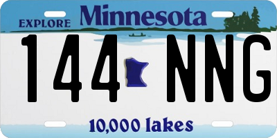 MN license plate 144NNG