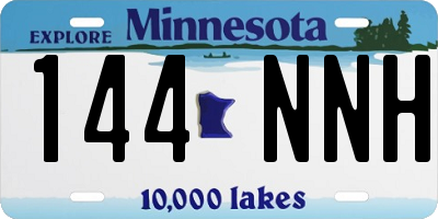 MN license plate 144NNH
