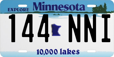 MN license plate 144NNI