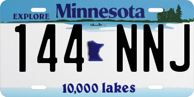 MN license plate 144NNJ