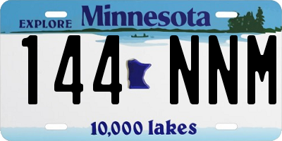 MN license plate 144NNM