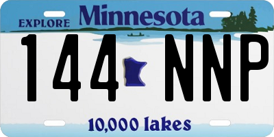 MN license plate 144NNP
