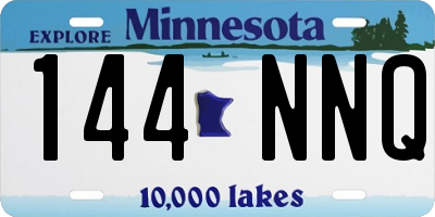 MN license plate 144NNQ