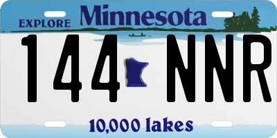 MN license plate 144NNR