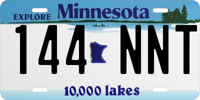 MN license plate 144NNT