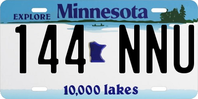 MN license plate 144NNU