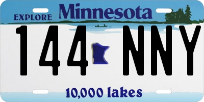 MN license plate 144NNY