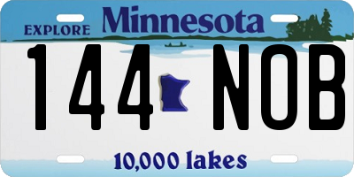 MN license plate 144NOB