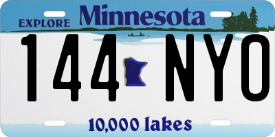 MN license plate 144NYO