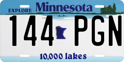 MN license plate 144PGN