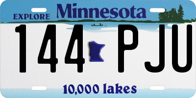 MN license plate 144PJU