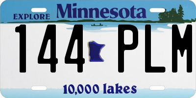 MN license plate 144PLM