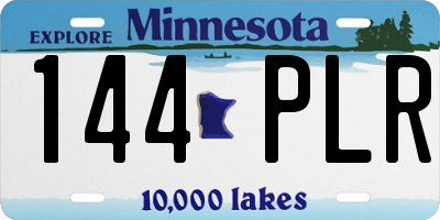 MN license plate 144PLR