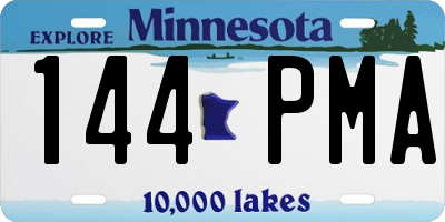 MN license plate 144PMA