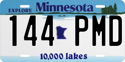 MN license plate 144PMD