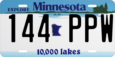 MN license plate 144PPW