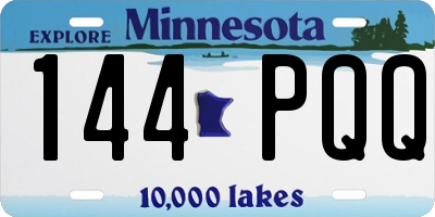 MN license plate 144PQQ