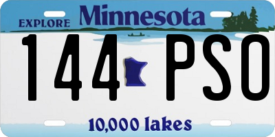 MN license plate 144PSO