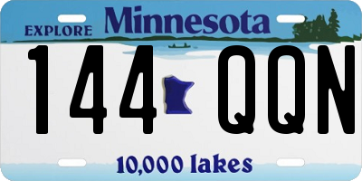 MN license plate 144QQN