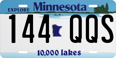 MN license plate 144QQS