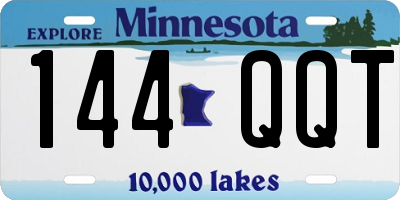 MN license plate 144QQT