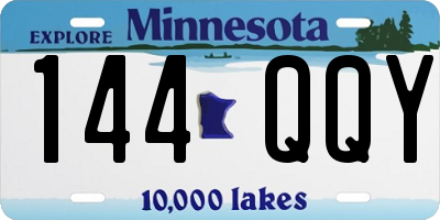 MN license plate 144QQY
