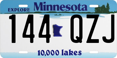 MN license plate 144QZJ