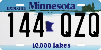MN license plate 144QZQ