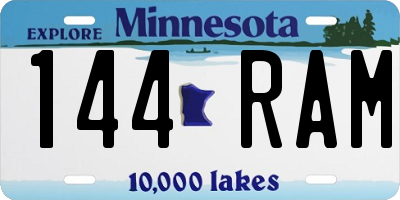 MN license plate 144RAM