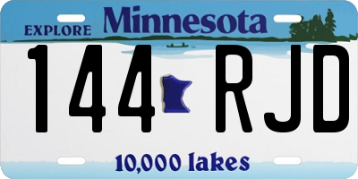 MN license plate 144RJD
